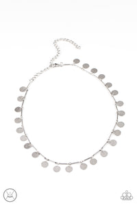 Musically Minimalist-Silver Choker Necklace-Paparazzi Accessories