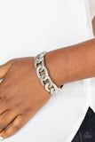 Bold Move-Silver Hinge Bracelet-Paparazzi Accessories.