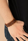 Knocked for a Loop-Brown Urban Bracelet-Leather-Paparazzi Accessories