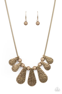 Gallery Goddess-Brass Necklace-Paparazzi Accessories.