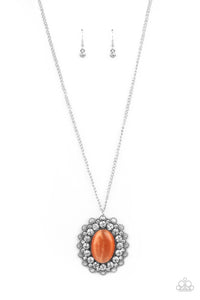 Oh My Medallion-Orange Necklace-Paparazzi Accessories