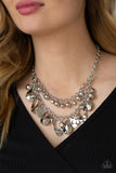 Extra Exhilarating-Silver Necklace-Paparazzi Accessories.