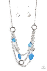 Oceanside Spa-Blue Necklace-Paparazzi Accessories