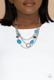 Oceanside Spa-Blue Necklace-Paparazzi Accessories