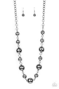Commanding Composure-Black Necklace-Paparazzi Accessories.