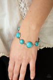 Turn Up The Terra-Blue Clasp Bracelet-Paparazzi Accessories