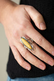 Cottage Craft-Yellow Ring-Paparazzi Accessories