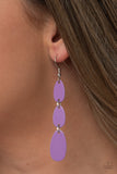 Rainbow Drops-Purple Earring-Paparazzi Accessories.