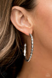 Hoop Hype-Silver Hoop Earring-Paparazzi Accessories.