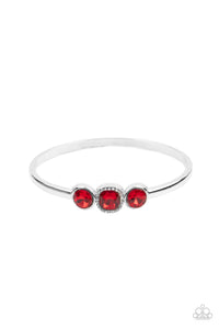 Royal Demands-Red Bangle Bracelet-Paparazzi Accessories