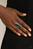 In a BADLANDS Mood-Black Ring-Paparazzi Accessories