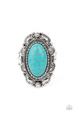 Bring Down The RANCH House-Blue Ring-Paparazzi Accessories