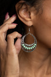 Crescent Couture-Green Earring-Paparazzi Accessories.