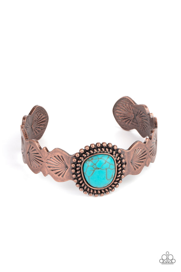 Oceanic Oracle-Copper Cuff Bracelet-Paparazzi Accessories