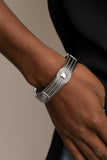 Rustic Redux-Silver Stretch Bracelet-Paparazzi Accessories.