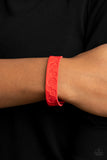 Follow The Wildflowers-Red Wrap Bracelet-Leather-Paparazzi Accessories