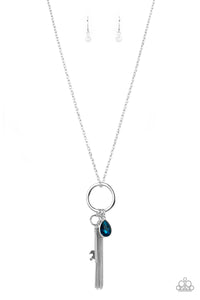 Unlock Your Sparkle-Blue Necklace-Paparazzi Accessories.