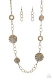 HOLEY Relic-Brass Necklace-Paparazzi Accessories.