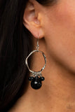 Delectably Diva-Black Earring-Paparazzi Accessories.