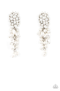 Fabulously Flattering-White Earring-Paparazzi Accessories