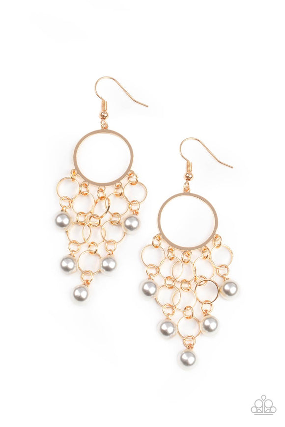 When Life Gives You Pearls-Gold Earring-Paparazzi Accessories