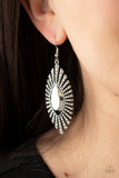 Who Is The FIERCEST Of Them All-White Earring-Paparazzi Accessories.