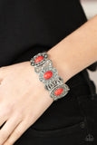Desert Relic-Red Stretch Bracelet-Paparazzi Accessories