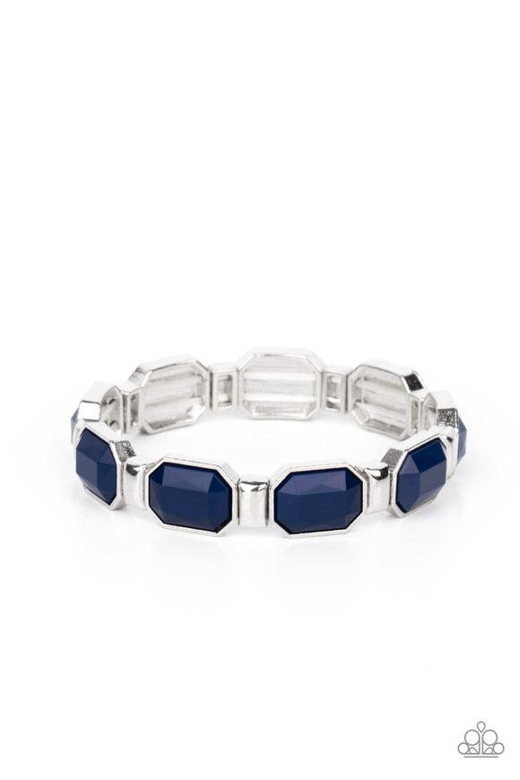Fashion Fable-Blue Stretch Bracelet-Paparazzi Accessories