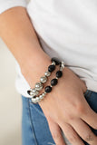 Authentically Artisan-Black Stretch Bracelet-Paparazzi Accessories