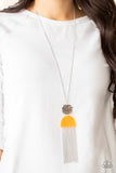 Color Me Neon-Orange Necklace-Acrylic-Paparazzi Accessories.
