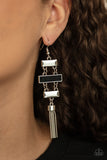 Mind, Body, and SEOUL-Black Earring-Paparazzi Accessories.