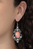 Tour de Fairytale-Orange Earring-Paparazzi Accessories