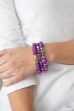 Perfectly Prismatic-Purple Stretch Bracelet-Paparazzi Accessories
