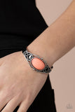 Springtime Trendsetter-Orange Cuff Bracelet-Paparazzi Accessories