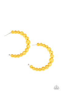 In The Clear-Orange Hoop Earring-Paparazzi Accessories