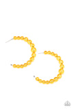 In The Clear-Orange Hoop Earring-Paparazzi Accessories