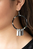 Garden Chimes-Black Earring-Paparazzi Accessories.