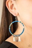 Garden Chimes-Blue Earring-Paparazzi Accessories.