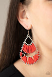 Samba Scene-Red Earring-Paparazzi Accessories