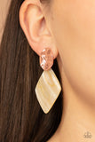 Alluringly Lustrous-Copper Post Earring-Paparazzi Accessories