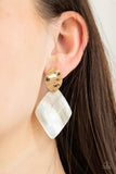 Alluringly Lustrous-Gold Post Earring-Paparazzi Accessories
