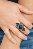 Mesa Mystic-Black Ring-Paparazzi Accessories