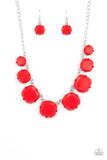 Prismatic Prima Donna-Red Necklace-Paparazzi Accessories