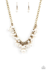 Down For The COUNTESS-Brass Necklace-Paparazzi Accessories.
