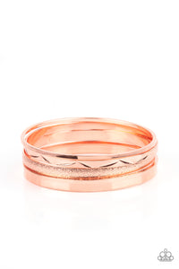 Stackable Style-Copper Bangle Bracelet-Paparazzi Accessories
