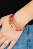 Stackable Style-Copper Bangle Bracelet-Paparazzi Accessories