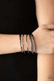 Stackable Style-Black Bangle Bracelet-Paparazzi Accessories