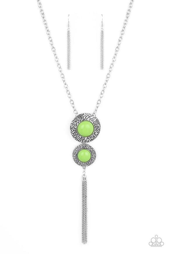 Abstract Artistry-Green Necklace-Paparazzi Accessories