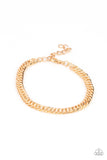 Very Valiant-Gold Urban Bracelet-Paparazzi Accessories