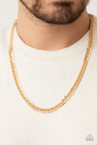 Valiant Victor-Gold Urban Necklace-Paparazzi Accessories